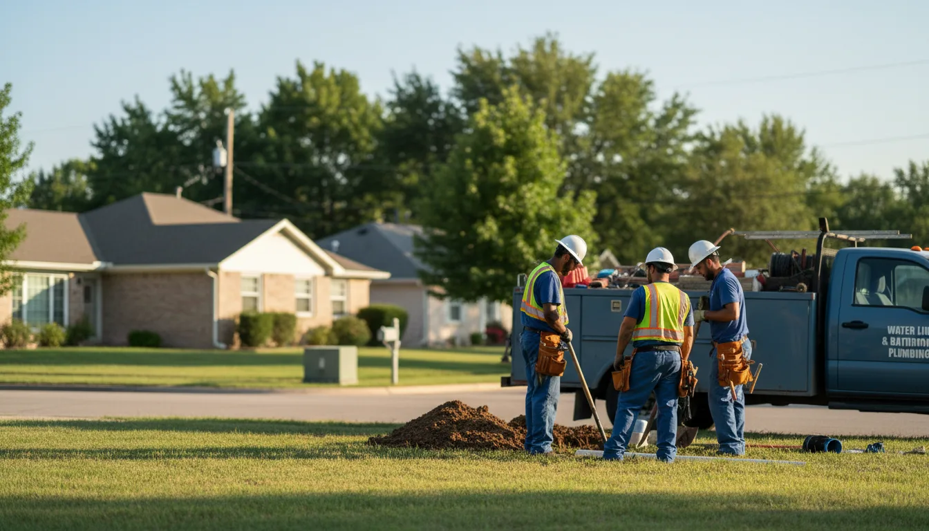 Residential water line and bathroom plumbing service in Sweeny, TX